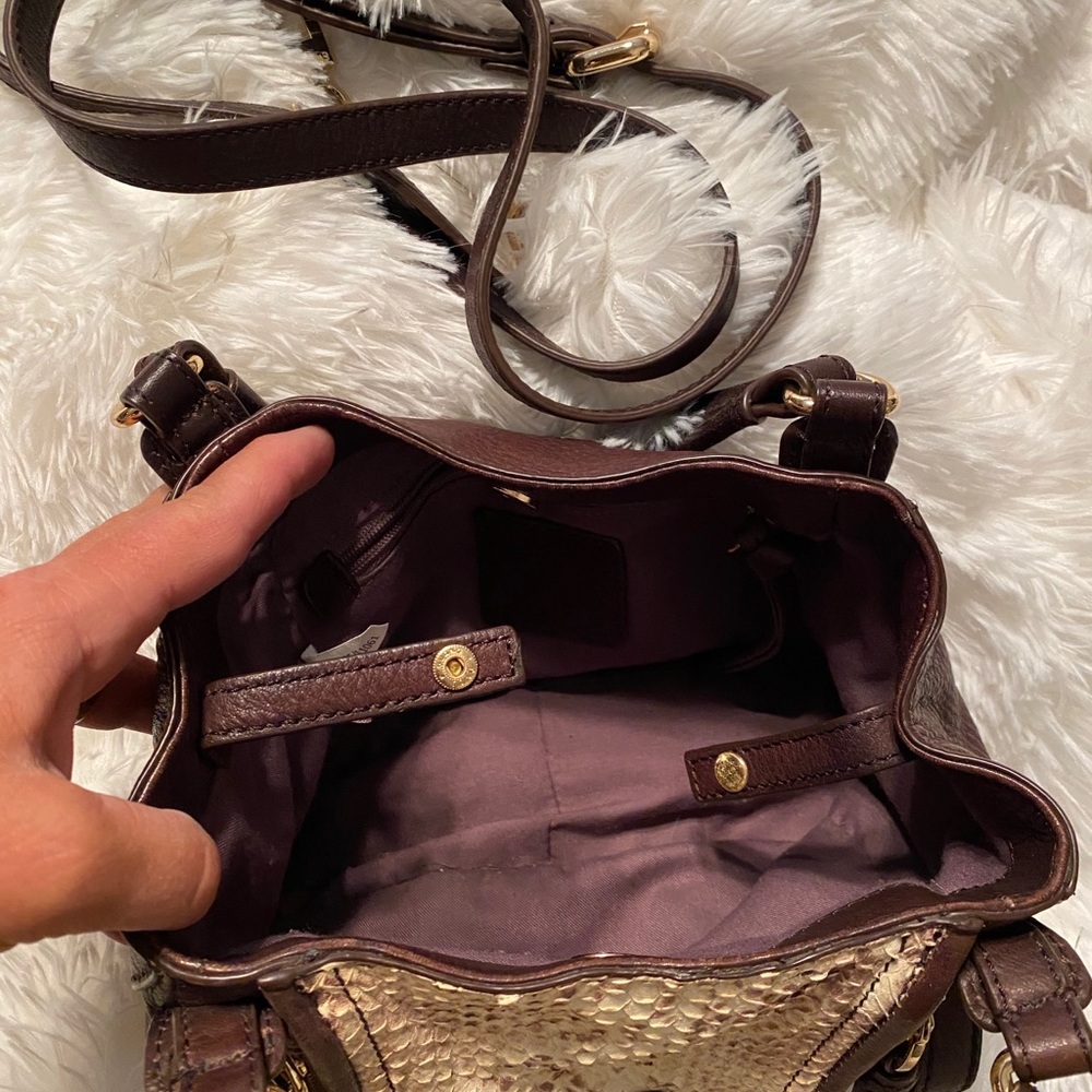 Kooba Jonnie Mini Leather Python Satchel - image 3